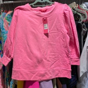 Lilly Pulitzer NWT Corden Sweatshirt, Pink Shady, Size M